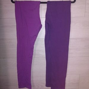 Kids purple legging bundle